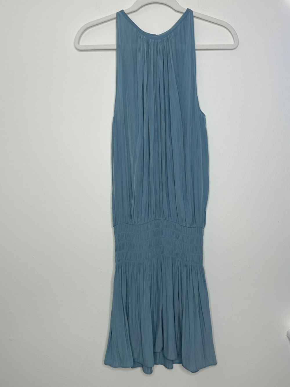 NEW Ramy Brook Paris Sleeveless Mini Dress Size Medium Blumo Blue